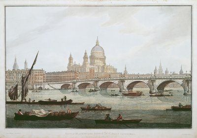 Uitzicht op Blackfriars Bridge en St. Paul